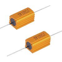 1pcs RX24 5W Aluminum Power Metal Shell Case Wirewound Resistor 10/22/33/47/50/60/80/100/200/220/330/470/500 ohm 0.1R - 300K
