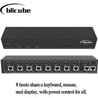 BLIKVM Switch V2 KVM ATX Switch Shared Laptop Eight Port Converter 8 in 1 Out USB Mouse Keyboard Display