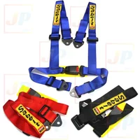Universal 2" Car Seat Belt - JDM Sabelt Racing 4-Point Snap-In Safety Harness,Drifting Style Bolt Mounting, Interior Accessory