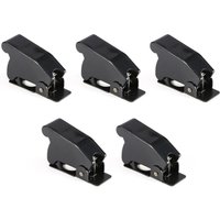 5Pcs Black Toggle Switch Cover Waterproof Design Plate Guard Toggle Switch Guards 12mm Mounting Dimensions Button Switch Cover