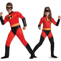 Children's Halloween Anime Costume Incredible Mr. 2 Costume Cosplay Children's Superhero Fancy Dress Up Children's Red jumpsuit