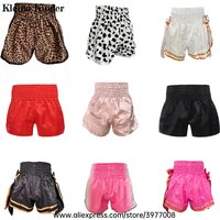 Muay Thai Shorts Plain Boxing Pants Men's Women's Kids Workout Bodybuilding Gym Sports Training Shorts Fight Kickboxing Trousers