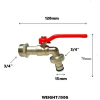 1/2‘’ 3/4'' Outdoor Faucet in The Courtyard Garden Watering Faucet Outdoor Anti Freezing Cracked Faucet