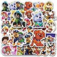 80PCS PAW Patrol Stickers Cartoon PVC Decals Toys DIY Decoration Waterproof Skateboard Luggage Phone Fridge Car Gifts