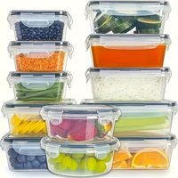 8Pcs Set Includes 4 Clear Containers and 4 Snap Lids Airtight Food Storage Box Kitchen Fridge Organizer for Baking Camping