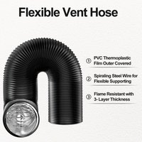 Professional 6/7 inch Dryer Vent Hose Aluminum Foil Heavy-Duty Air Ducting Insulated Flexible Exhaust Pipe Heating Cooling