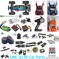 JJRC Q130 RC Car Parts Differential Brushless Adjustable Motor Drive Assembly Original Tires Front Bumper Housing Pillar