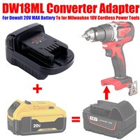 ALASICKA DW18ML Adapter for Dewalt 20V Max Battery Convert To for MilWaukee 18V Battery,For MilWaukee 18V Cordless Power Tools
