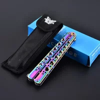 Portable Training Knife Outdoor Camping Butterfly Comb Practice Blunt Tools Dropship Stainless Steel Colorful Butterfly Knifes