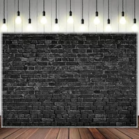7x5ft Black Brick Wall Backdrop: Elevate Halloween, Birthdays & Photo Booths - Versatile Vintage & Horror Party Background