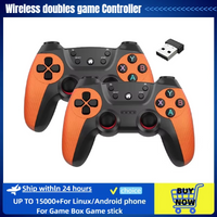 BOYHOM Wireless doubles game Controller For Linux/Android phone For Game Box Game stick PC Smart TV Box 2.4G gamepad Joystick