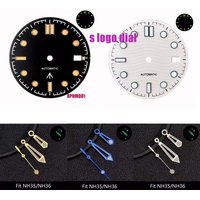 New 31mm s logo dial nh35 sea 300 s logo dial for nh35 movement rose gold vintage orange hands nh35 watchmods hot s logo dial
