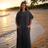Surf Poncho Towel Poncho Quick-Dry Towel Hoodie Microfiber Beach Robe Changing Poncho Swim Towel Beach Poncho For Adults