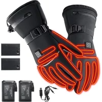 AliExpress Electric Heated Gloves Motorcycle Winter Moto Heated Gloves Warm Waterproof Rechargeable Heating Thermal Gloves For Snowmobile