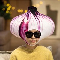 Breathable Plush Onion Hat Cartoon Decoration Hat for Mini Halloween Craft Hats Cosplay Festival Unisex