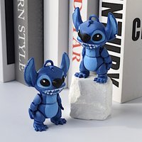 3D Printed Cartoon Anime Stitch Model Ornament Desktop Ornament Home Craft Printed Stitch Joint Movable Gifts Hobby Toys