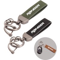 New Women Men Luxury Car KeyRing Suede Leather Car Keychain Accessories For Ford Ranger T6 2008 2017 2018 2026 Car Accessories