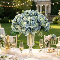 Artificial Hydrangea Flowers Home Room Arrangements Wedding Yard Holiday Party Gifts Indoor Outdoor Handmade DIY Bridal Bouquets