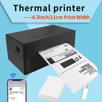 Marklife Thermodrucker, schwarz, Bluetooth, tintenloser HD-Drucker, kompatibel mit Mac, iOS, Windows für Schule, Büro, kleine Unternehmen