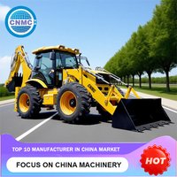 CNMC 4x4 Backhoe Loader Excavator Telescopic Wheel Loader Garden Two End Operation Easy Operate CE EPA Certification