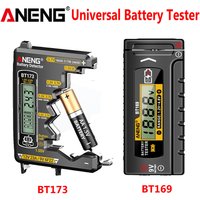 Battery Tester BT173 BT169 Battery Level Detector Test 9V 12V AA AAA Button Cell Diagnostics Tool Voltage Meter Electrician Tool