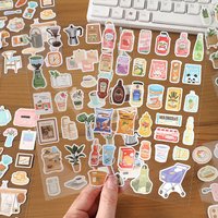 Journamm Cartoon Daily Necessities Stickers DIY Scrapbooking Art Collage Junk Journal Decor Sticker Stationery