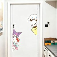 Cute Sanrio Cartoon Waterproof Stickers Removable PVC Decal for Glass Door Window Bathroom Car Wall Decor.