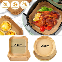 50/100PCS Disposable Air Fryer Paper Bakeware Tray Non-Stick Mat Oil-proof Liner Barbecue Pad for Kitchen Oven Baking Paper