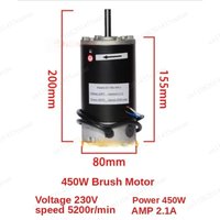 ZYT83005A ZYT93005A 180V 210V DC Brushed Motor 450W~1100W Lathe Replacement Drive Motor