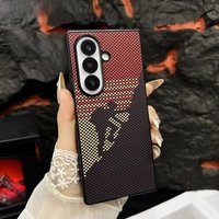 Business Sle Kevlar Carbon Fiber Pattern Case For Samsung Z Fold 7 6 5 4 Magnetic Wireless Charging Anti-drop Protection Cover