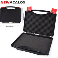 NEWACALOX Plastic Storage Case Tool Box with Sponge Mats Protecting Tools Multi-function Repair Toolbox for Hardware Tools