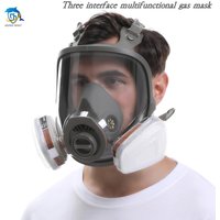 Masque à gaz multifonctionnel à trois ports 6800, filtre remplaçable pour pulvérisation industrielle, vapeurs organiques, soudage, peinture en aérosol, insecticide