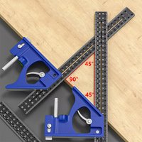 30 cm Präzisionsmarkierung rechtwinkliges Lineal 45/90 Grad Lochwinkellineal Industrielle Anreißer Markierungslehre Zeichnen Sie einen Kreis Holzbearb