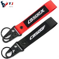 Motorcycle Embroidery Key Chain Ring Holder Belt For Honda CB500X CB500F CB500 CB 500 F/X 500X 500F Keychain Keyring Accessories