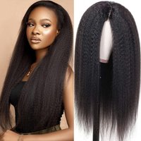 Kinky Straight 13x6 HD Lace Frontal Human Hair Wigs Peruvian 100% Human Hair Transparent 13x4 Lace Front Yaki Straight Wigs 200%