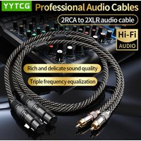 YYAUDIO HiFi RCA to XLR Balanced Audio Cable, High-Purity OFC Cord for Mixer, Amplifier & Studio Use
