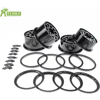 Alloy CNC Front or Rear Wheels Hub Kit with Beadlocks Ring Set Fit for 1/5 HPI ROFUN ROVAN KM BAJA 5B SS 5T RC CAR Toys PARTS