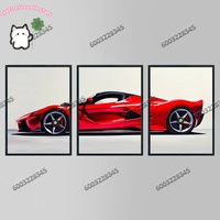 3Pcs Frameless Supercar Posters Performance Cars Print Famous Cars Canvas Painting Car Wall Art for Room Home Decoration