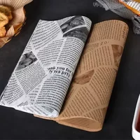 100/200 Pcs Safe Oil-Proof Paper for Wrapping Burger Bread Fried Food Sandwich Packaging Fryer Air Baking Paper Kitchen Tools