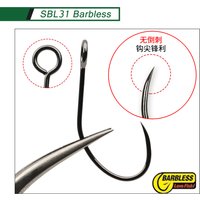 Castfanatic S31 Barbed Assist Hook SBL31 Barbless Spoon Hooks high Carbon Steel With Big Eye Fishing tackle For jig Bait