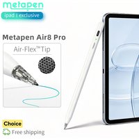 Metapen Pencil Air8 Pro for Apple iPad 2018-2025, Ultra-Quiet, 2X Fast Charging,Palm Rejection.Stylus Touch Smart Digital Pen
