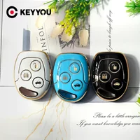 KEYYOU For Ford Series Focus Mondeo Festiva Fusion Suit Fiesta Galaxy Transit Fob TPU Soft Car Key Shell Case Cover Accessories