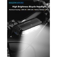 AliExpress Other 1800LM Bicycle Lights 2000MAH RechargeableMTB Light Cycling Road Flashlight Outdoor Cycling Accessories for Electric Scooter