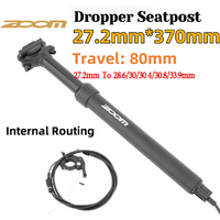 ZOOM MTB /Gravel Dropper Seatpost Height Adjustable Internal Routing 80mm Travel Bike Dropper Seat Post 27.2/28.6/30/30.4/30.8MM