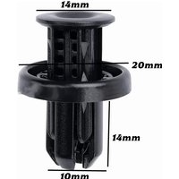20Pcs Fits Into 10mm Hole OE: 91505-TM8-003 Auto Bumper Retainer Clips Car Plastic Rivet For Honda Civic Accord Fit SX-4480