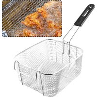 Fry Basket Nickel Plated Small Fried Skewers Chips Fish Fry Baskets Fryer Basket Strainer 20.5 *18.5*10.5cm For Home Accessories