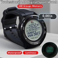 Chronometer 100 Groups Memory Stopwatch 0.001s Accuracy Professional LCD Digital Sport Watch Waterproof Luminous Stopwatch Timer