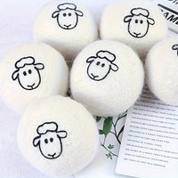 1/3/6Pcs Wool Dryer Balls Reusable Natural Fabric Softener Laundry Washing Machine Accessories Home 4/5/6cm Fleece Dryer Balls