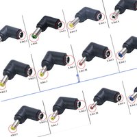 8 Type Right Angle DC Female Connector Power Supply Adapter Universal 5.5 mmx2.1 mm Plug Jack DC 8-bit Converter Charger C5