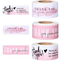 Cute Thank You for Your Purchase Stickers 2.5x7.5cm Roll for Gift Wrapping, Handmade Crafts & Package Decoration